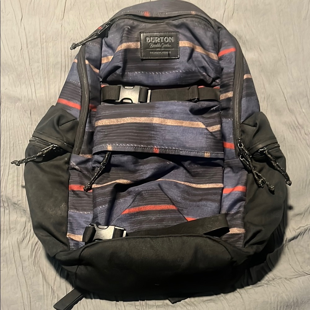 Burton Men's Striped Backpack - Black and Blue